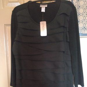 Chiffon Black Layered Blouse